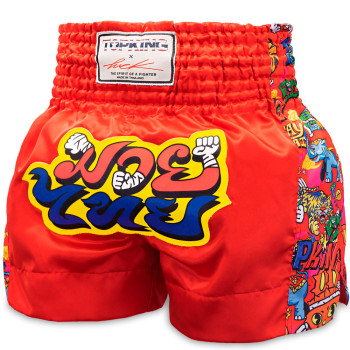 TKB TopKing х Puck Muay Thai Boxing Shorts Red Free Shipping
