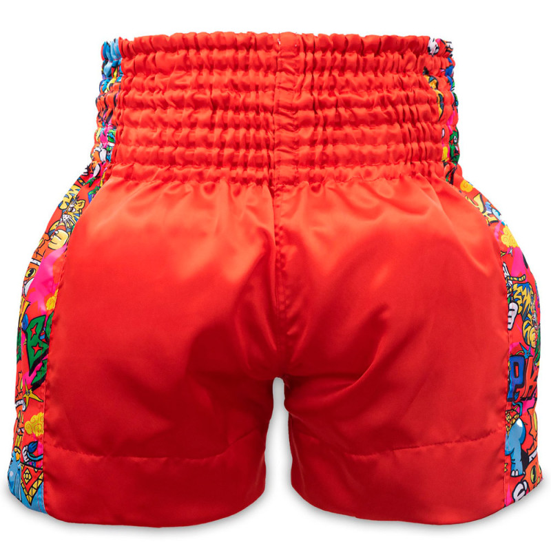 TKB TopKing х Puck Muay Thai Boxing Shorts Red Free Shipping