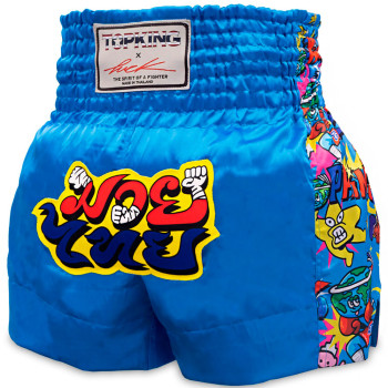 TKB TopKing х Puck Muay Thai Boxing Shorts Blue Free Shipping