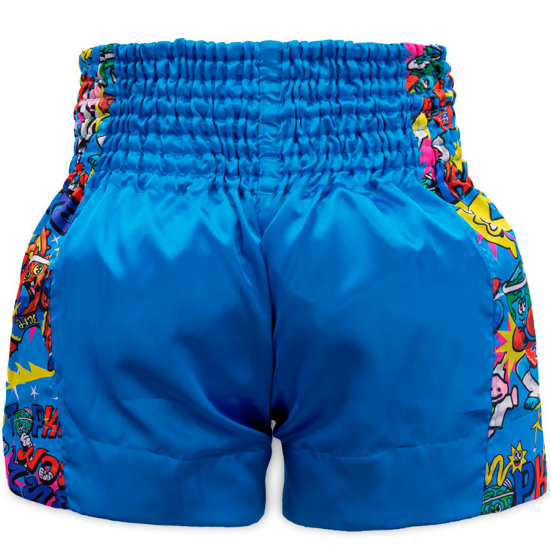 TKB TopKing х Puck Muay Thai Boxing Shorts Blue Free Shipping
