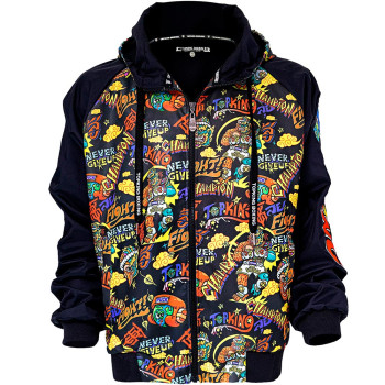 Topking x Puck Jacket All Over Graphic Print Free Shipping