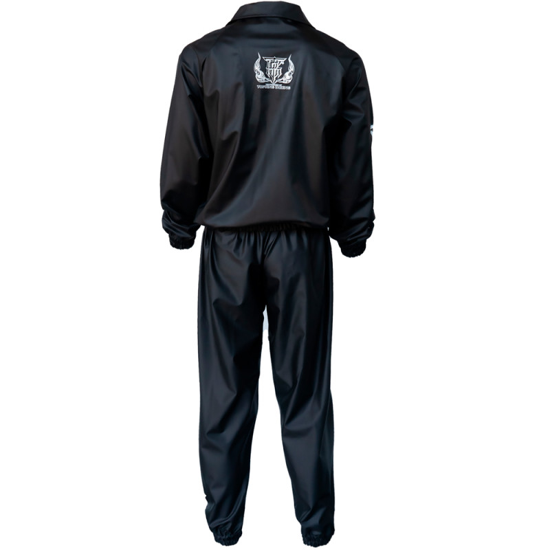 TKB TopKing Sweat Suit Sauna Sweatsuit Vinyl Muay Thai Boxing Black