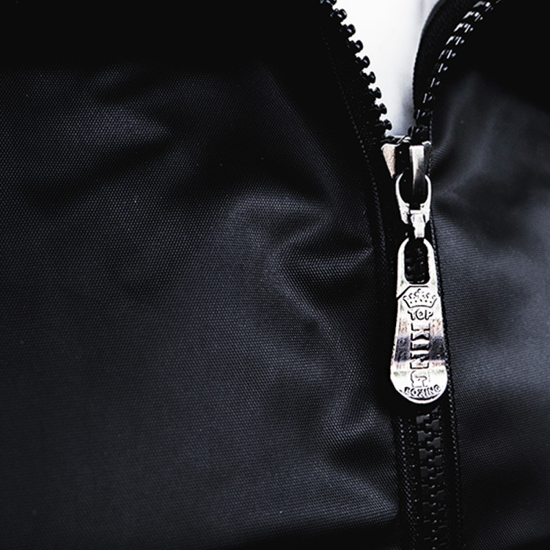 TKB TopKing Sweat Suit Sauna Sweatsuit Vinyl Muay Thai Boxing Black-Gray