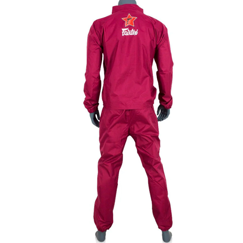 Fairtex VS2 Sweat Suit Sauna Sweatsuit Vinyl Muay Thai Boxing Maroon