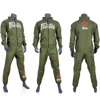 Fairtex VS2 Sweat Suit Sauna Sweatsuit Vinyl Muay Thai Boxing Green