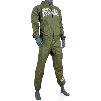 Fairtex VS2 Sweat Suit Sauna Sweatsuit Vinyl Muay Thai Boxing Green