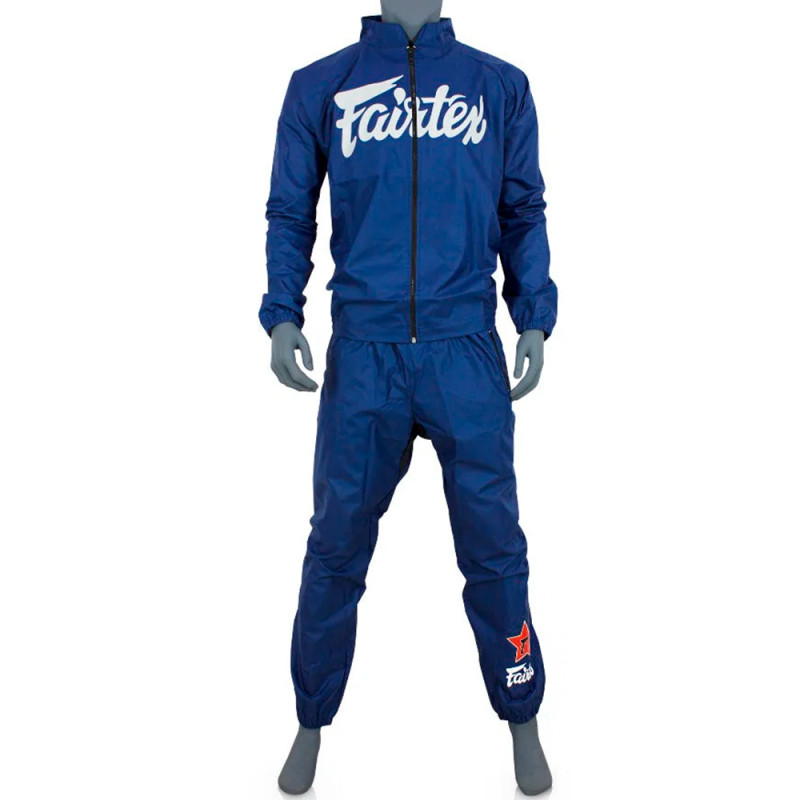 Fairtex VS2 Sweat Suit Sauna Sweatsuit Vinyl Muay Thai Boxing Blue