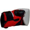 TKB TopKing "Air" Bag Gloves Muay Thai Boxing Mitts Open Thumb White-Black-Red