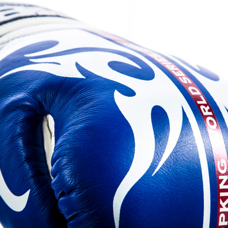 TKB TopKing Boxing Gloves "World Series" White-Blue 