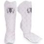 TKB Top King "Chain" Shin Guards Muay Thai Boxing White-Silver