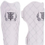 TKB Top King "Chain" Shin Guards Muay Thai Boxing White-Silver
