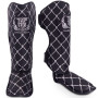 TKB Top King "Chain" Shin Guards Muay Thai Boxing Black-Silver