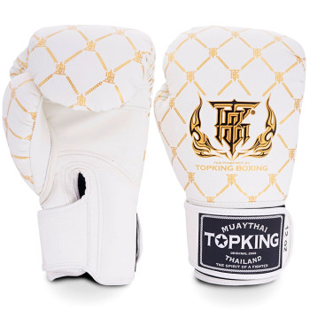 TKB Top King Boxing Gloves "Chain" White-Gold