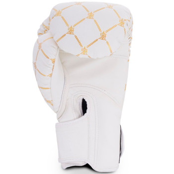 TKB TopKing Boxing Gloves "Chain" White-Gold