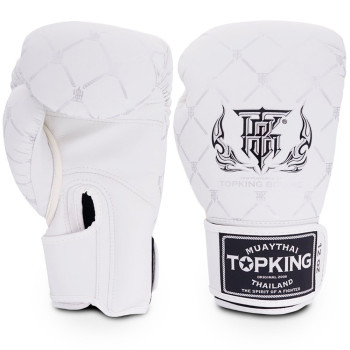 TKB Top King Boxing Gloves "Chain" White-Silver