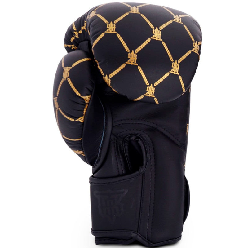 TKB TopKing Boxing Gloves "Chain" Black-Gold