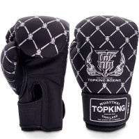 TKB TopKing Boxing Gloves "Chain" Black-Silver