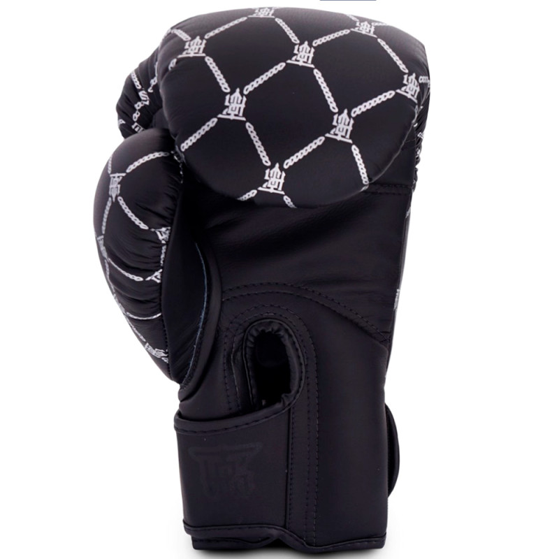 TKB TopKing Boxing Gloves "Chain" Black-Silver