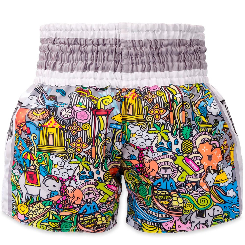 TKB TopKing TKTBS-263 Muay Thai Boxing Shorts White Free Shipping