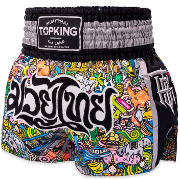 TKB Top King TKTBS-263 Muay Thai Boxing Shorts Black Free Shipping
