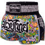 TKB Top King TKTBS-263 Muay Thai Boxing Shorts Black Free Shipping
