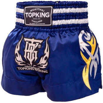 TKB Top King TKTBS-269 Muay Thai Boxing Shorts Navy Blue Free Shipping