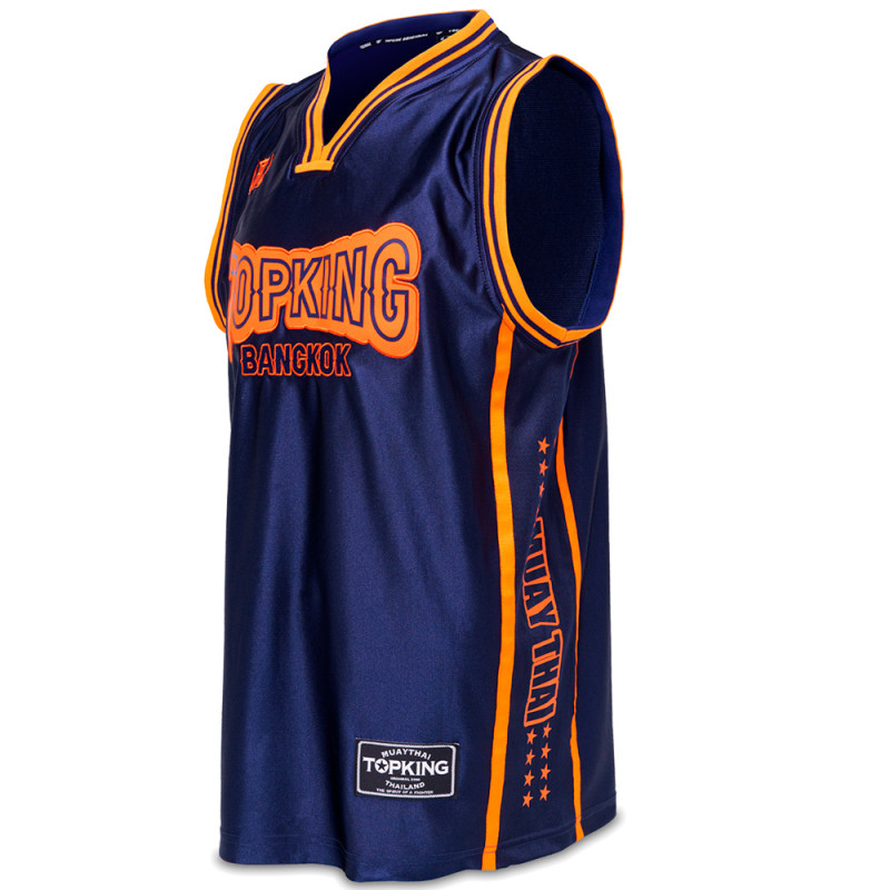 TKB TopKing TKSLS-035 Jersey Tank Top Blue-Orange Free Shipping