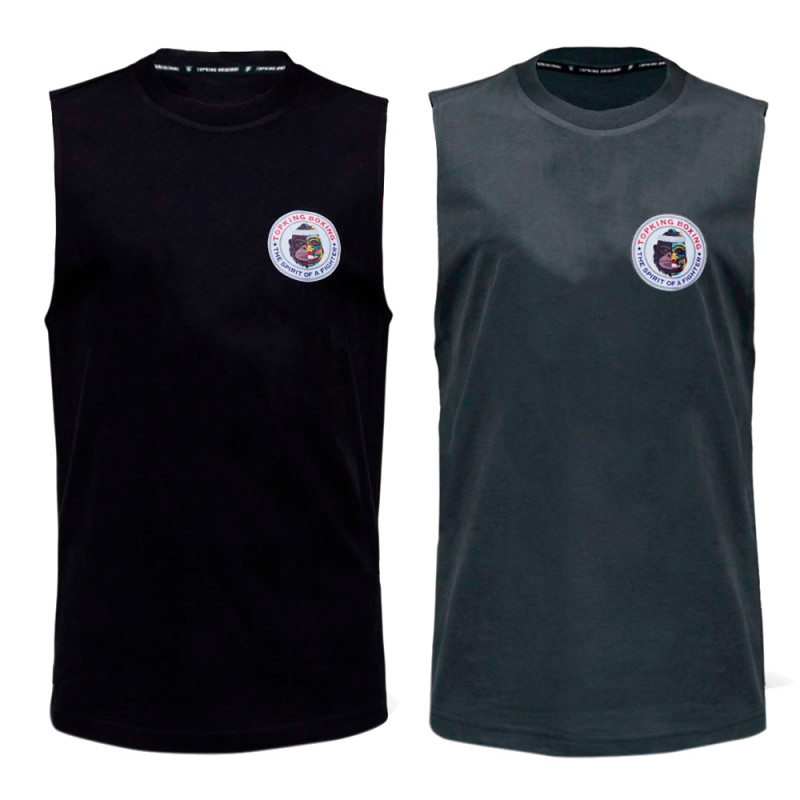 TKB TopKing TKSLS-032 T-Shirt Sleeveless Muay Thai Boxing Free Shipping