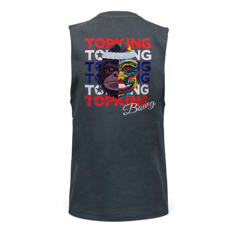 TKB TopKing TKSLS-032 T-Shirt Sleeveless Muay Thai Boxing Free Shipping