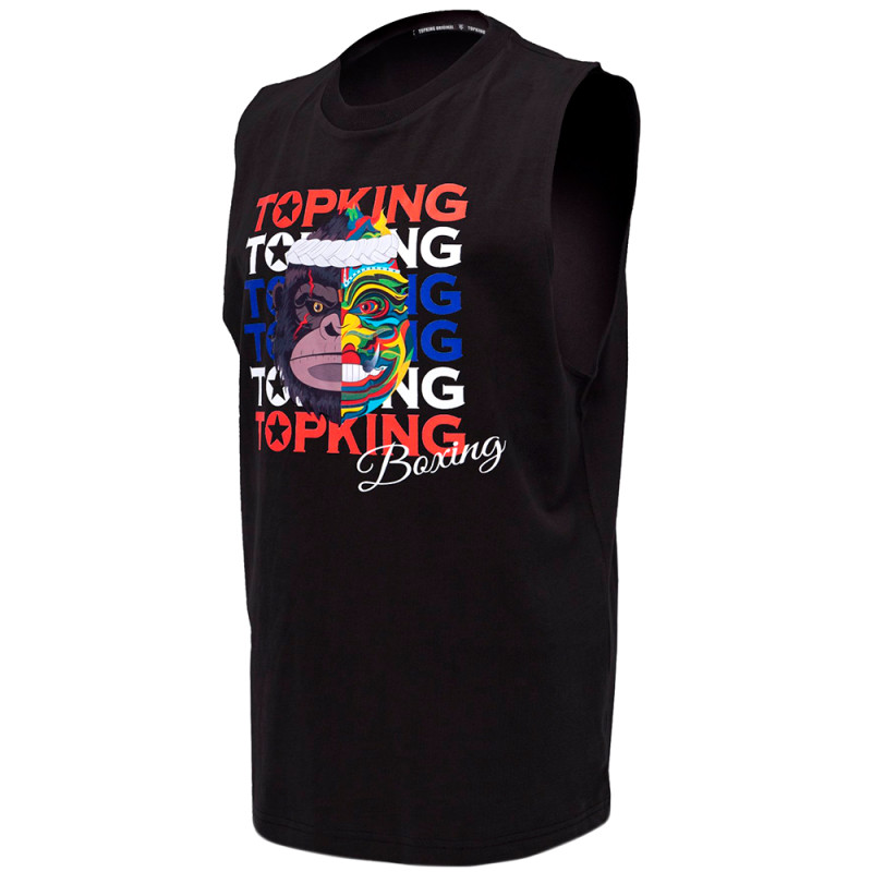 TKB TopKing TKSLS-031 T-Shirt Sleeveless Muay Thai Boxing Free Shipping