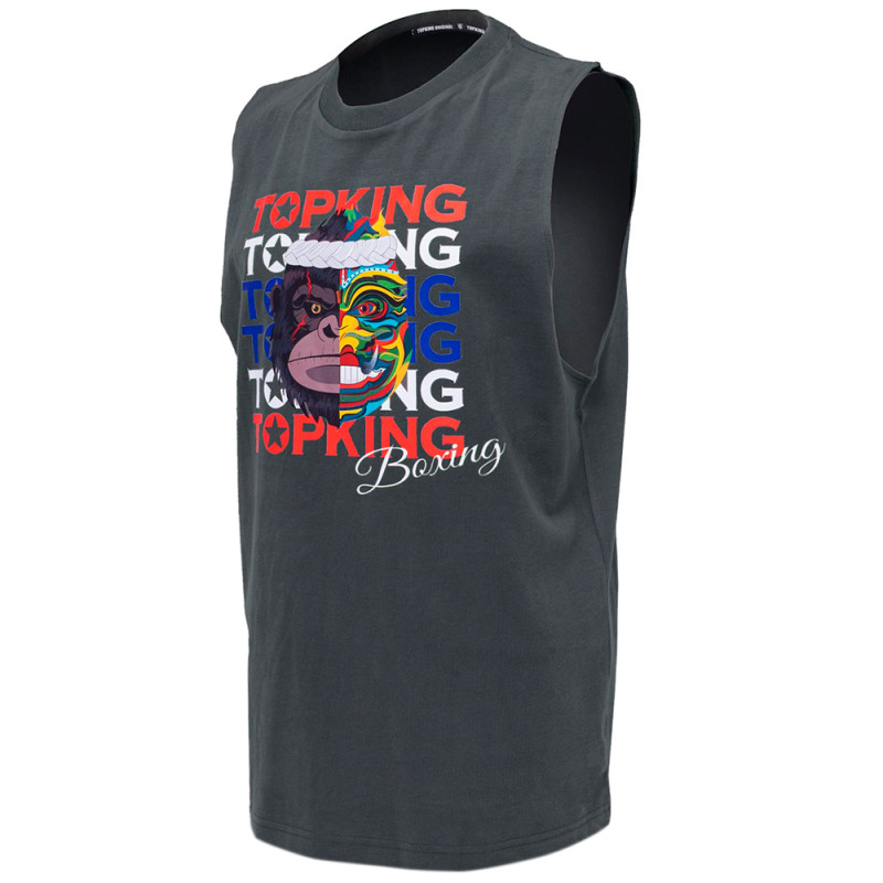 TKB TopKing TKSLS-031 T-Shirt Sleeveless Muay Thai Boxing Free Shipping