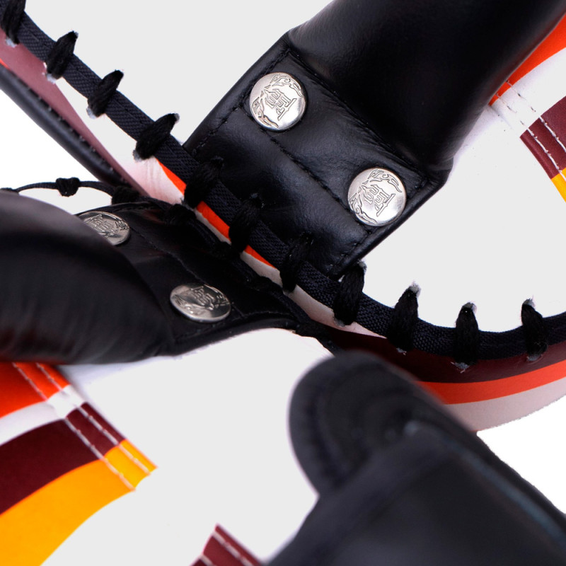 TKB TopKing TKKPL-CV "Lava" Thai Pads Curve Muay Thai Boxing Orange