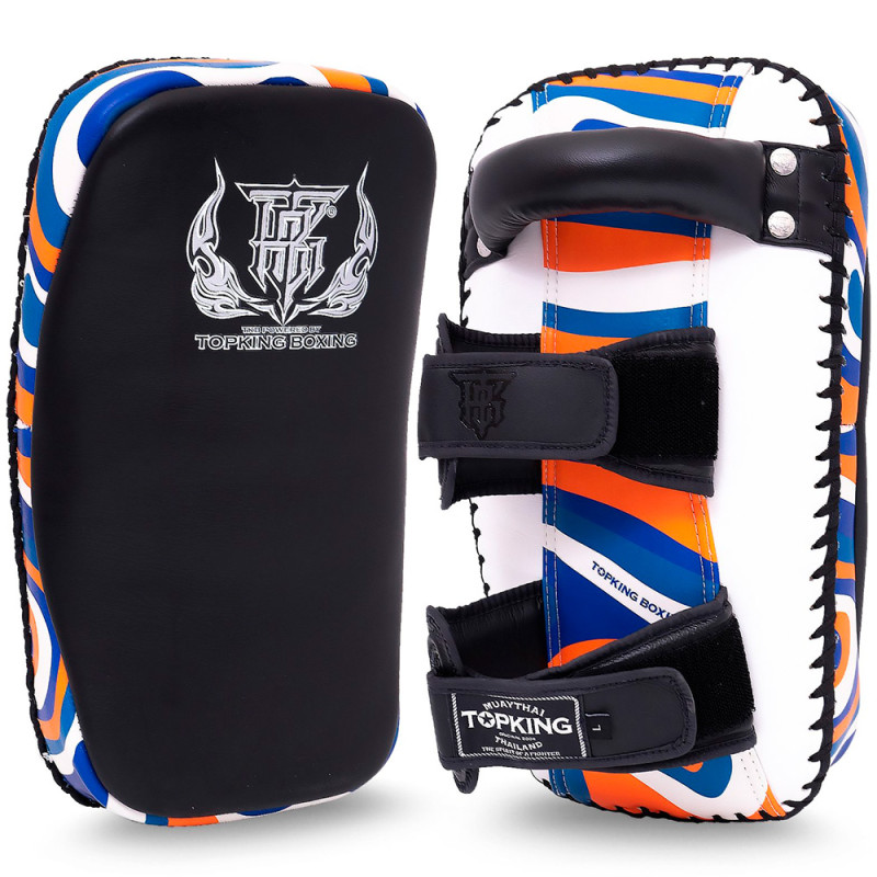 TKB TopKing TKKPL-CV "Lava" Thai Pads Curve Muay Thai Boxing Blue
