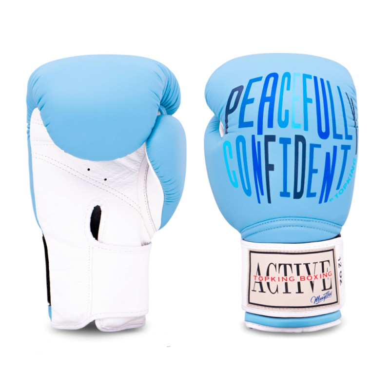 TKB TopKing Boxing Gloves "Active Muay Thai" Lite Blue