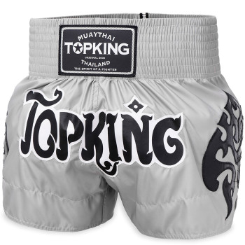 TKB Top King TKTBS-260 Muay Thai Boxing Shorts Gray Free Shipping