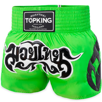 TKB Top King TKTBS-260 Muay Thai Boxing Shorts Green Free Shipping