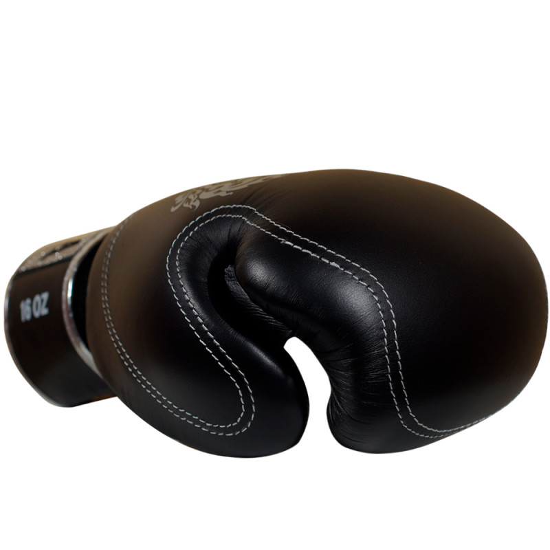 Raja Boxing Muay Thai Gloves "Double Line" Black