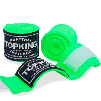 TKB Top King Hand Wraps Muay Thai Boxing Elastic Free Shipping Green