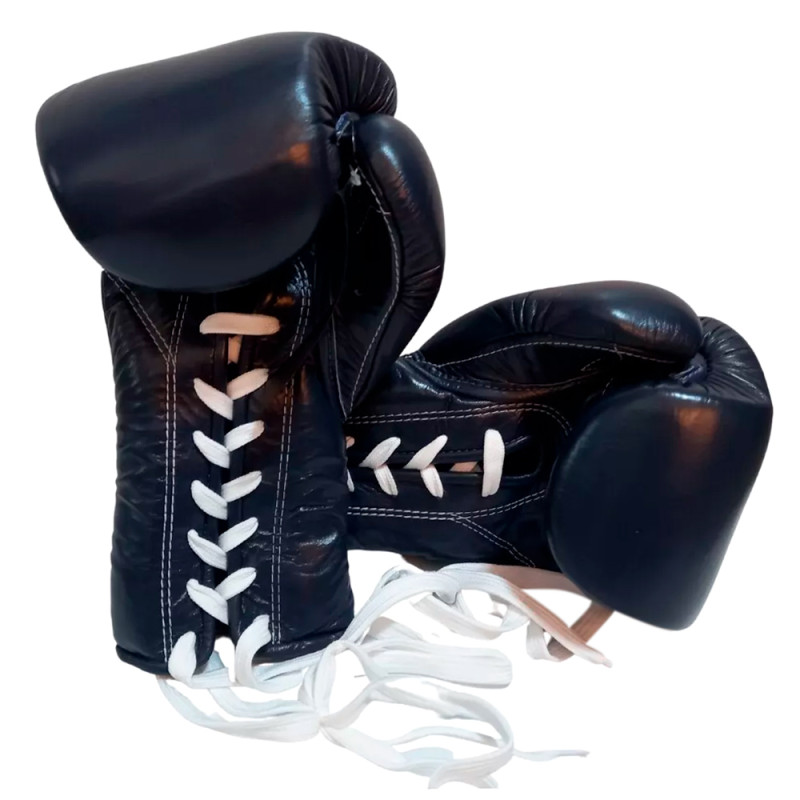 Fairtex BGL7 Boxing Gloves Mexican Style Lace Up Blue