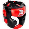 Mongkol Head Guard Headgear Muay Thai Boxing Black-Red