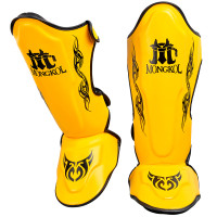 Mongkol Muay Thai Boxing Shin Guards Drawing Yellow