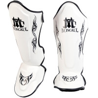 Mongkol Muay Thai Boxing Shin Guards Drawing White