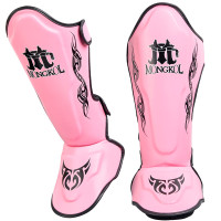 Mongkol Muay Thai Boxing Shin Guards Drawing Pink