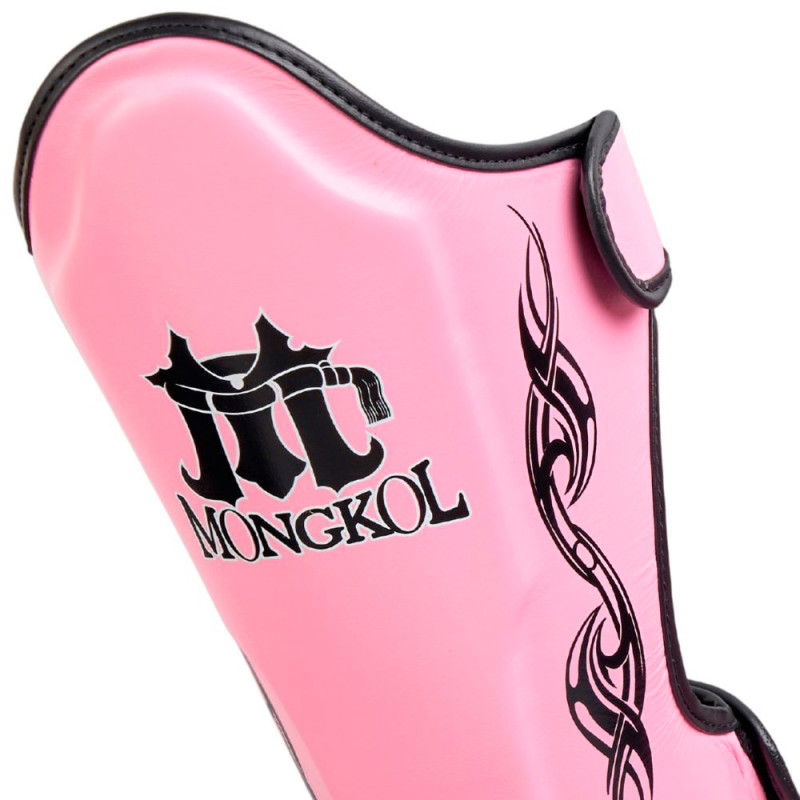 Mongkol Muay Thai Boxing Shin Guards Drawing Pink