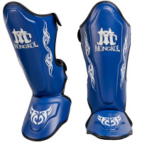 Mongkol Muay Thai Boxing Shin Guards Drawing Blue