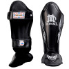 Mongkol Muay Thai Boxing Shin Guards Drawing Black