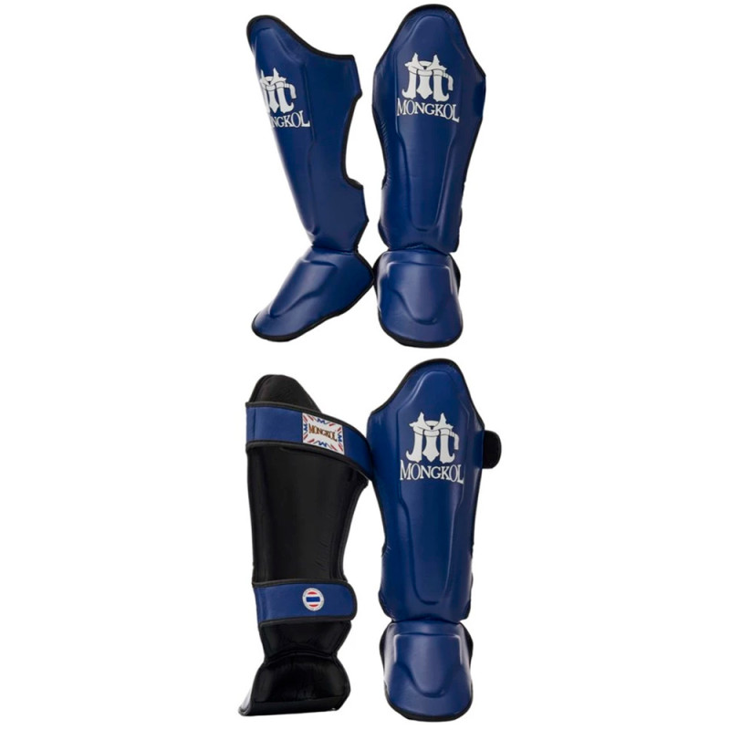 Mongkol Muay Thai Boxing Shin Guards Blue