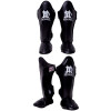 Mongkol Muay Thai Boxing Shin Guards Black