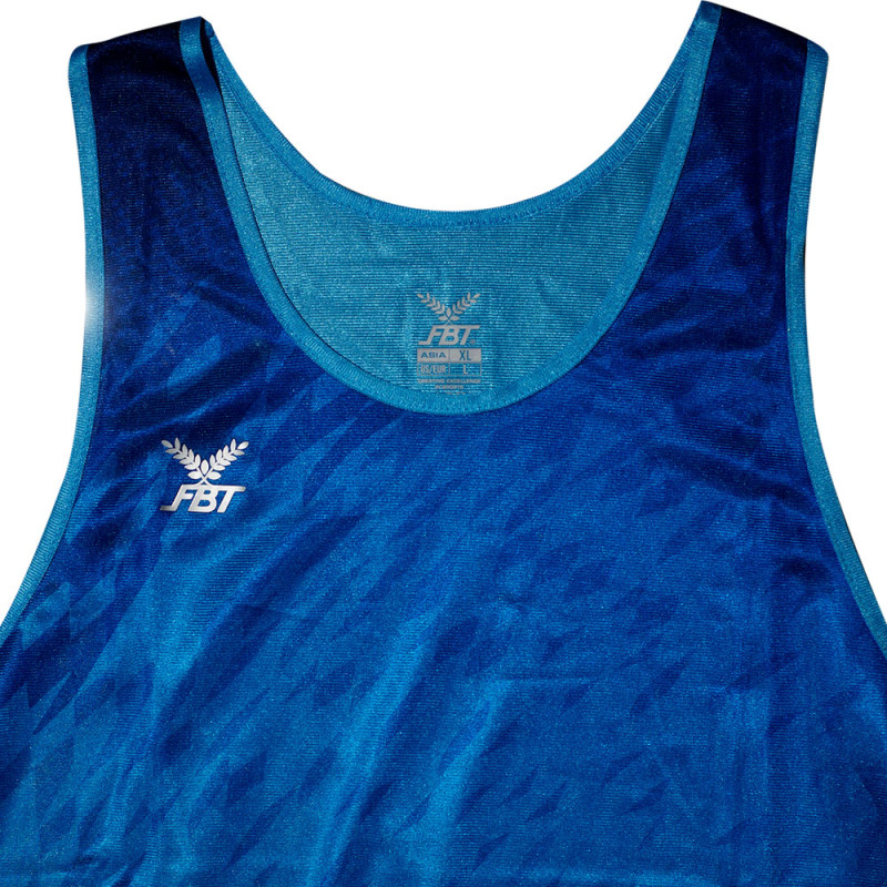 FBT Jersey Tank Top Muay Thai Training Light-Blue Free Shipping
