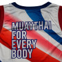 Fairtex JS41 Jersey Training Shirt Tank Top Muay Thai Boxing White-Red-Blue Free Shipping